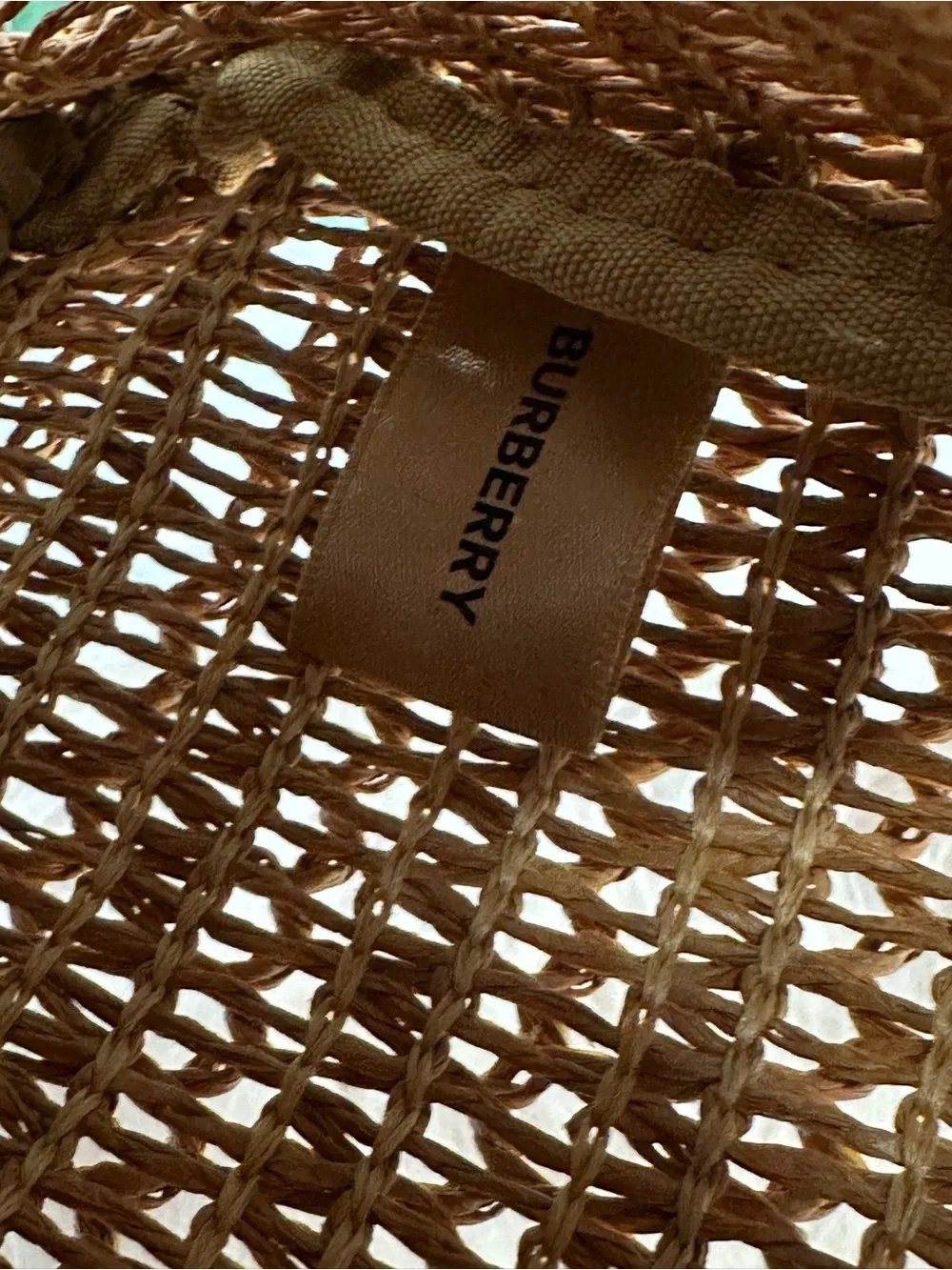 GWP BB Woven Crochet Tote Bag in Tan